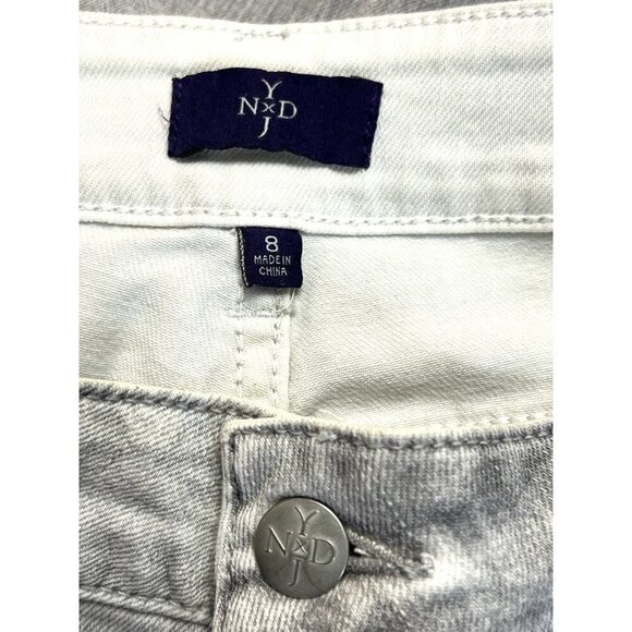 NYDJ Women's Ankle Jeans Gray Wash Denim Lift Tuck Technology Slim Leg Size 8 - Picture 2 of 13